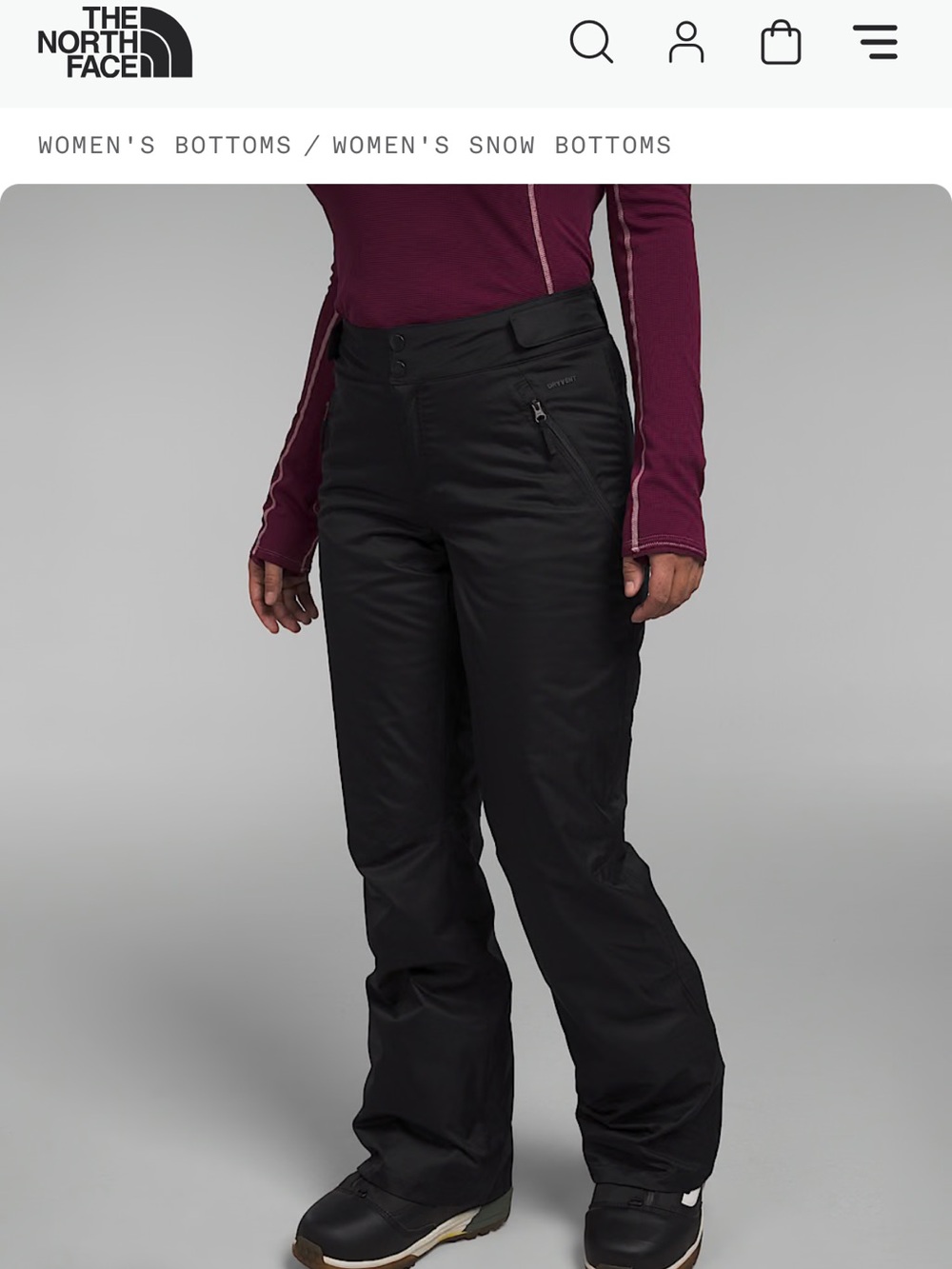 NWT North Face Women’s Sally Insulated Pants (in pink) Size Large